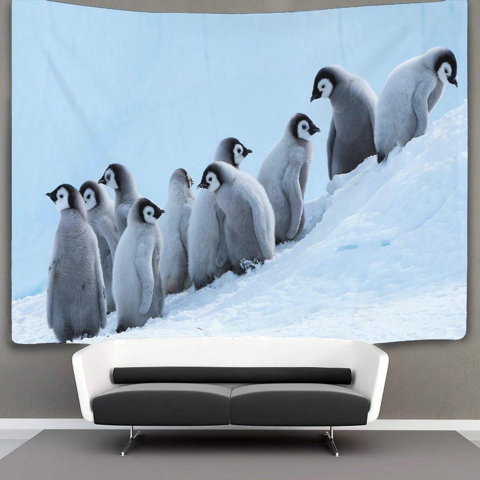 kaiyun Penguin Tapestry Wall Hanging Birds Animals Wall Art for Living Room Bedroom Dorm 150cmx200cm