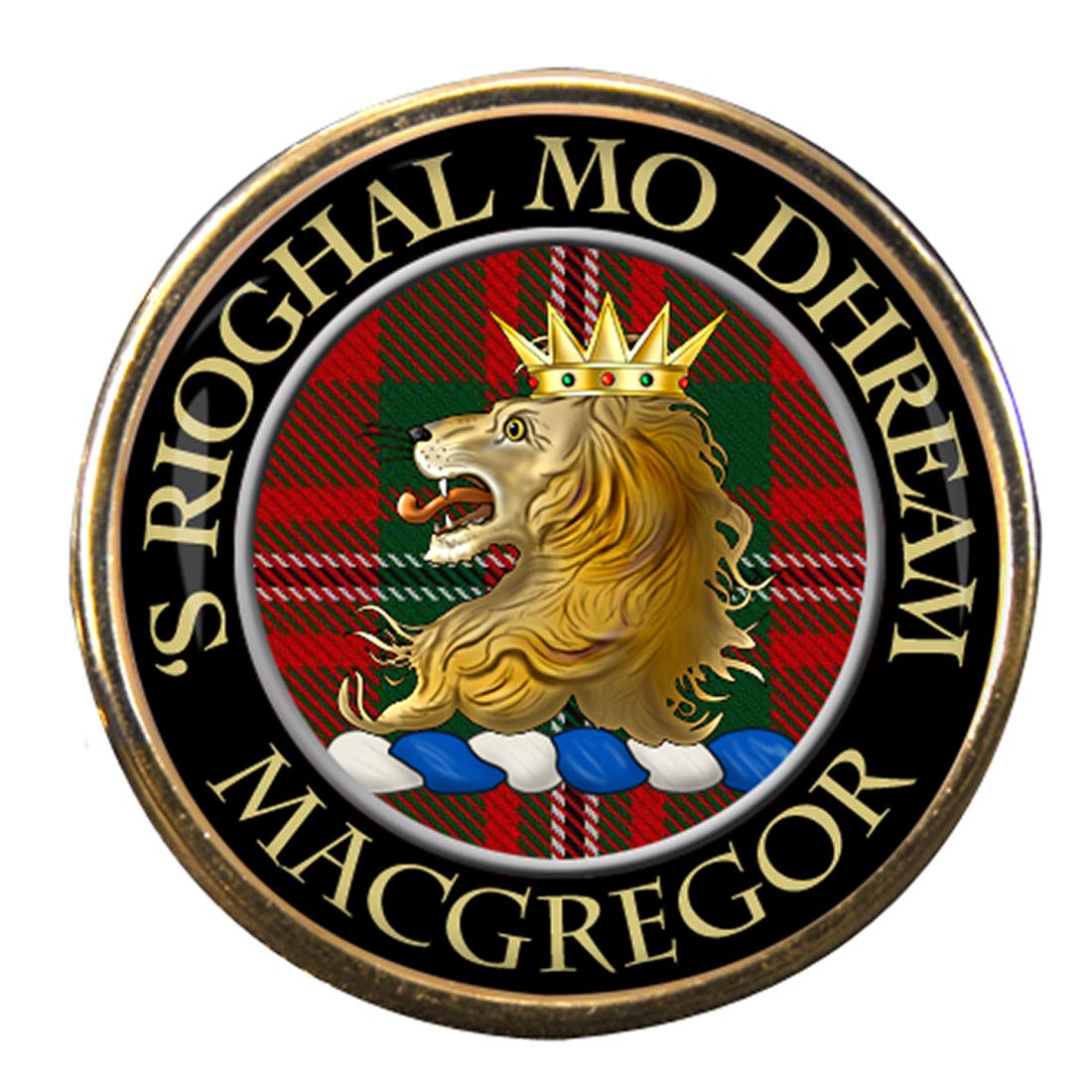 Family-Crests.com Men's Gold Macgregor Scottish Clan Pin Badge