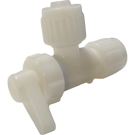 RV Fresh Water Plumbing Drain Angle Valve 1/2" Flare x 1/2" Flare
