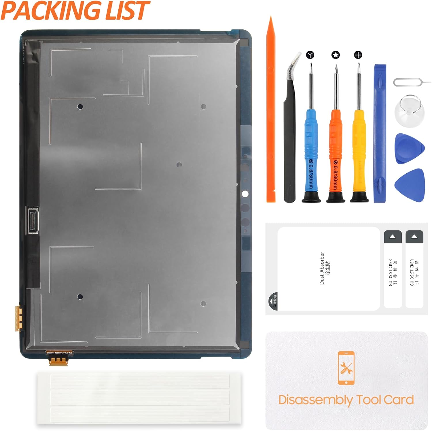 for Microsoft Surface Go 2 / Go 3 / Go 4 Screen Replacement 10.5" Black LCD Touch Display Assembly 1920x1280 Models 1901 1902 1926 1927 2067
