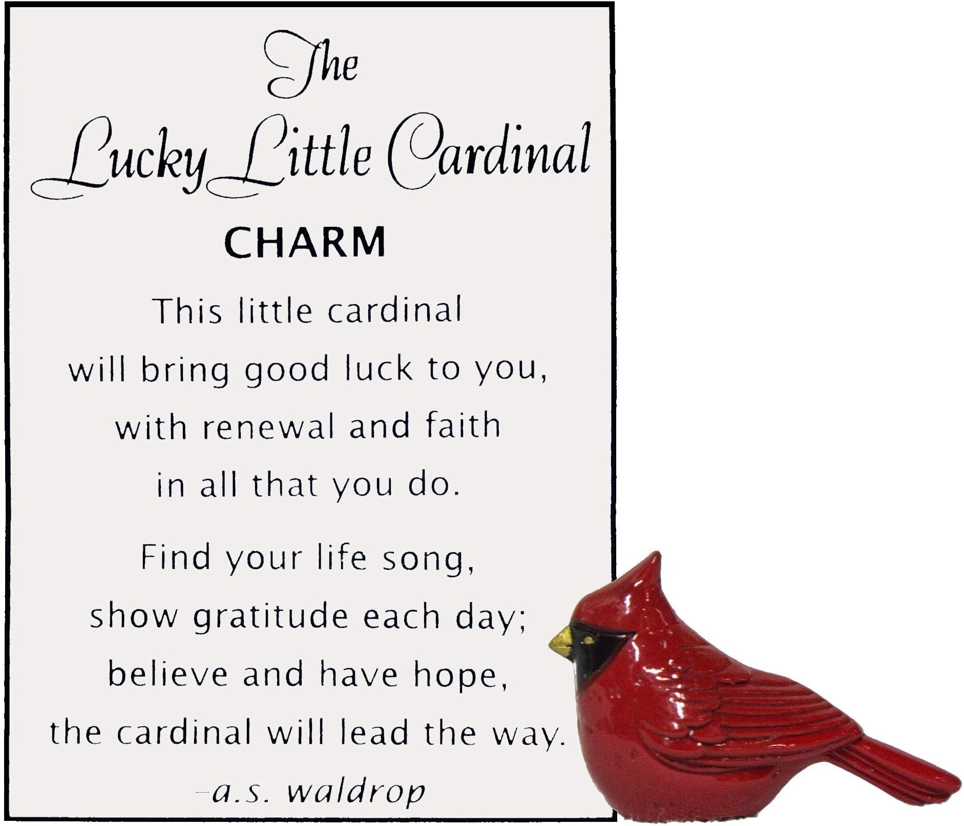 Ganz The Lucky Little Cardinal Charm with Story Card New