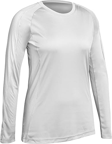 Champro Triumphant Maillot de Volley-Ball à Manches Longues pour Adulte, Blanc/B