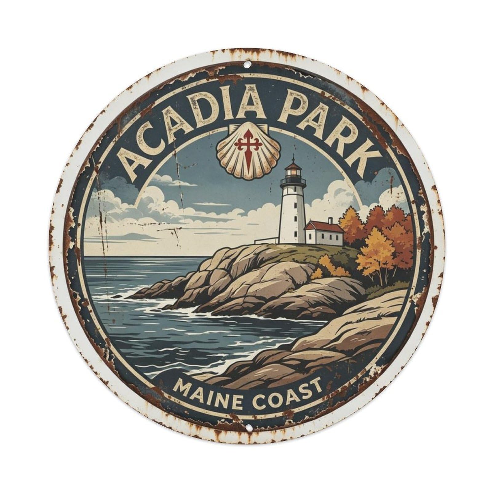 Acadia National Park Maine Metal Tin Sign Plaque