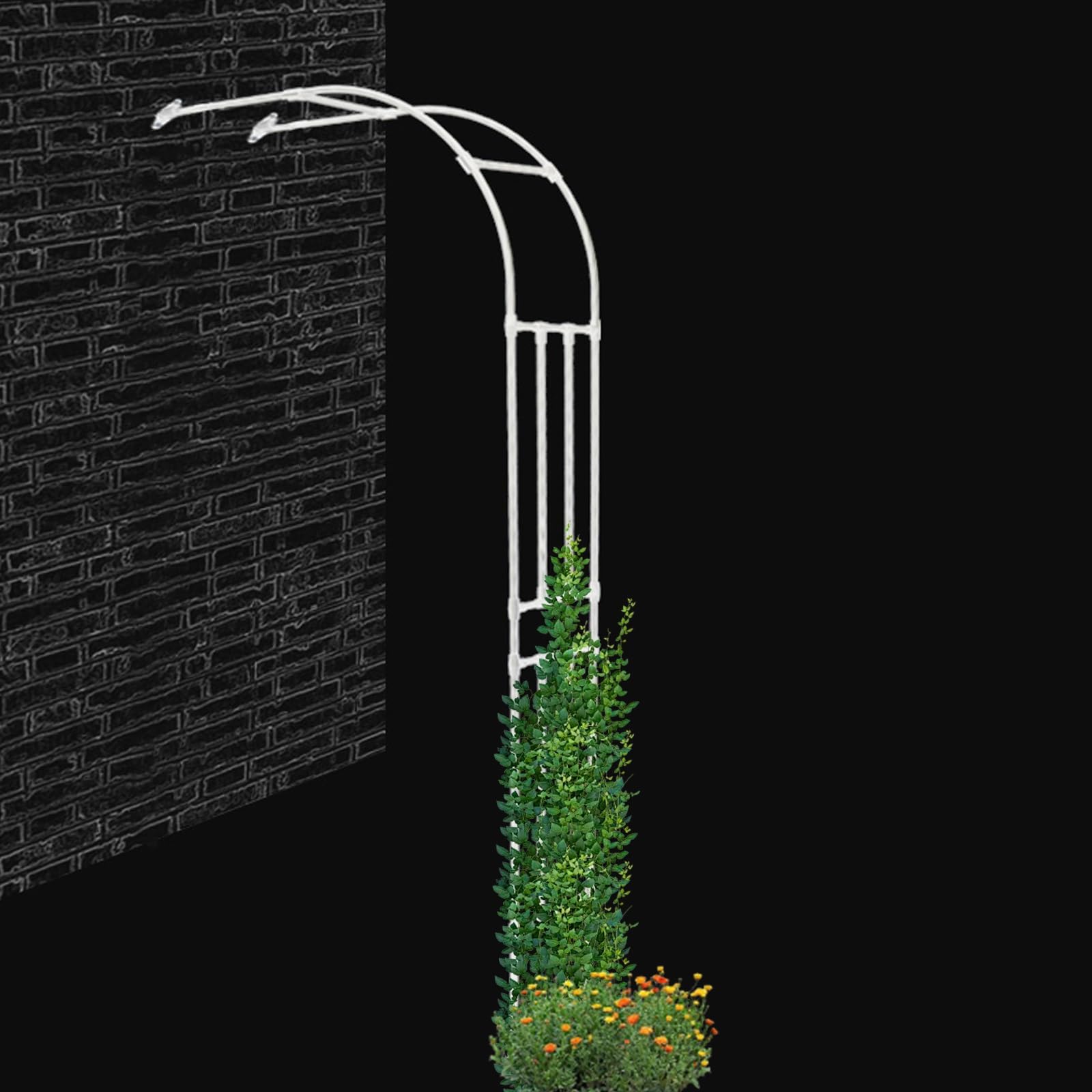 Arco de jardín de 94" de alto con enrejado resistente para guiar plantas trepadoras