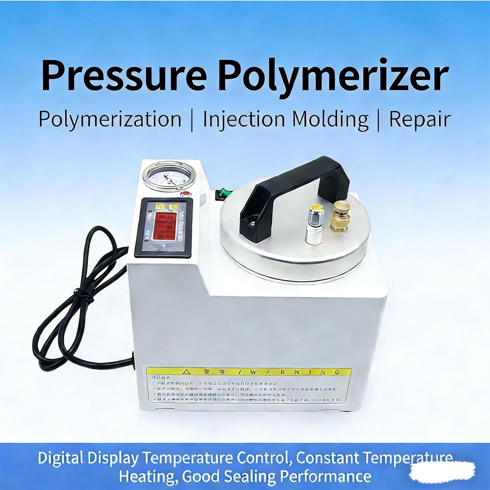 65-W-Drucktopf mit Luftpumpe – Automatischer digitaler Polymerisator für die Reparatur von Prothesenbasen, effiziente Ausrüstung für zahntechnische Labore