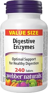 Webber Naturals Digestive Enzymes, 240 Tablets, Digestive Support, Vegan