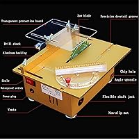 Vista 4 de Sierra de mesa portátil hecha a mano, torno de banco de carpintería, pulidora eléctrica, amoladora, sierra de corte, modelo de bricolaje