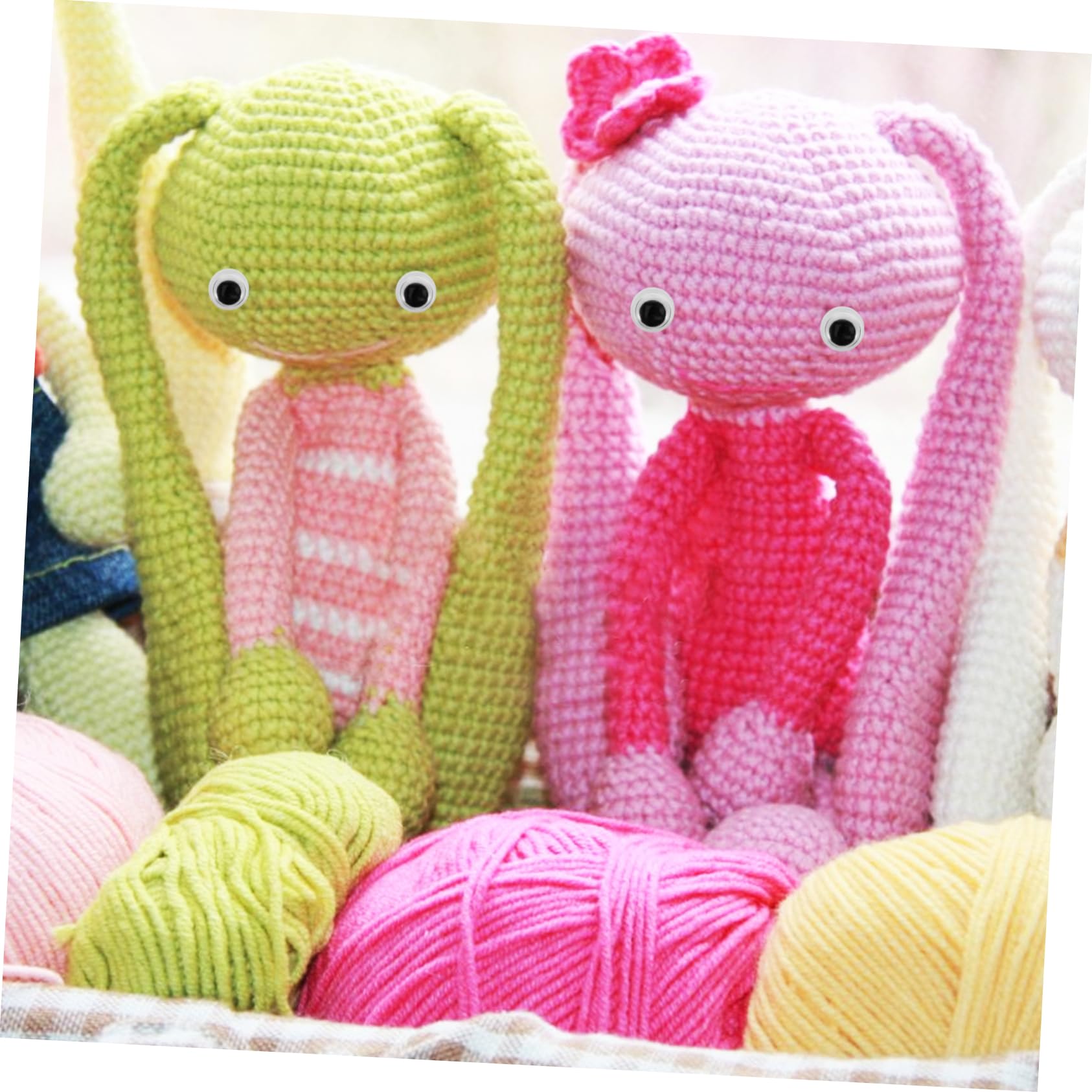 HAPINARY 400pcs Eye Stickers Multi-use Wiggle Eyes Adhesive Googly Eyes for Crafts Home Office Dec