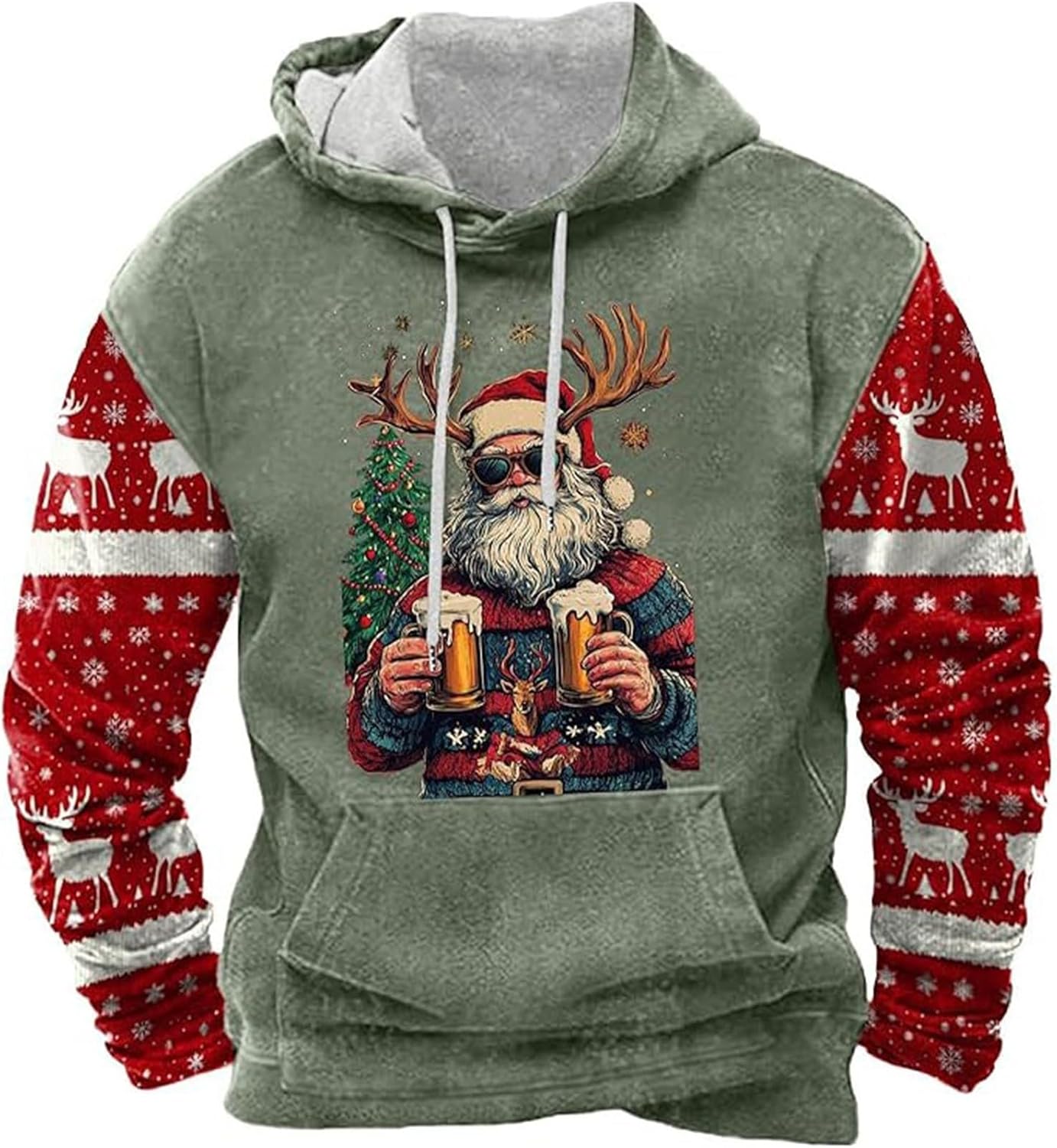 DENGJIAMY Mannen Mode Sneeuwman Hoodie Kerst Hooded Shirt Lange Mouw DENGJIAMY Mannen Mode Sneeuwman Hoodie Kerst Hooded Shirt Lange Mouw