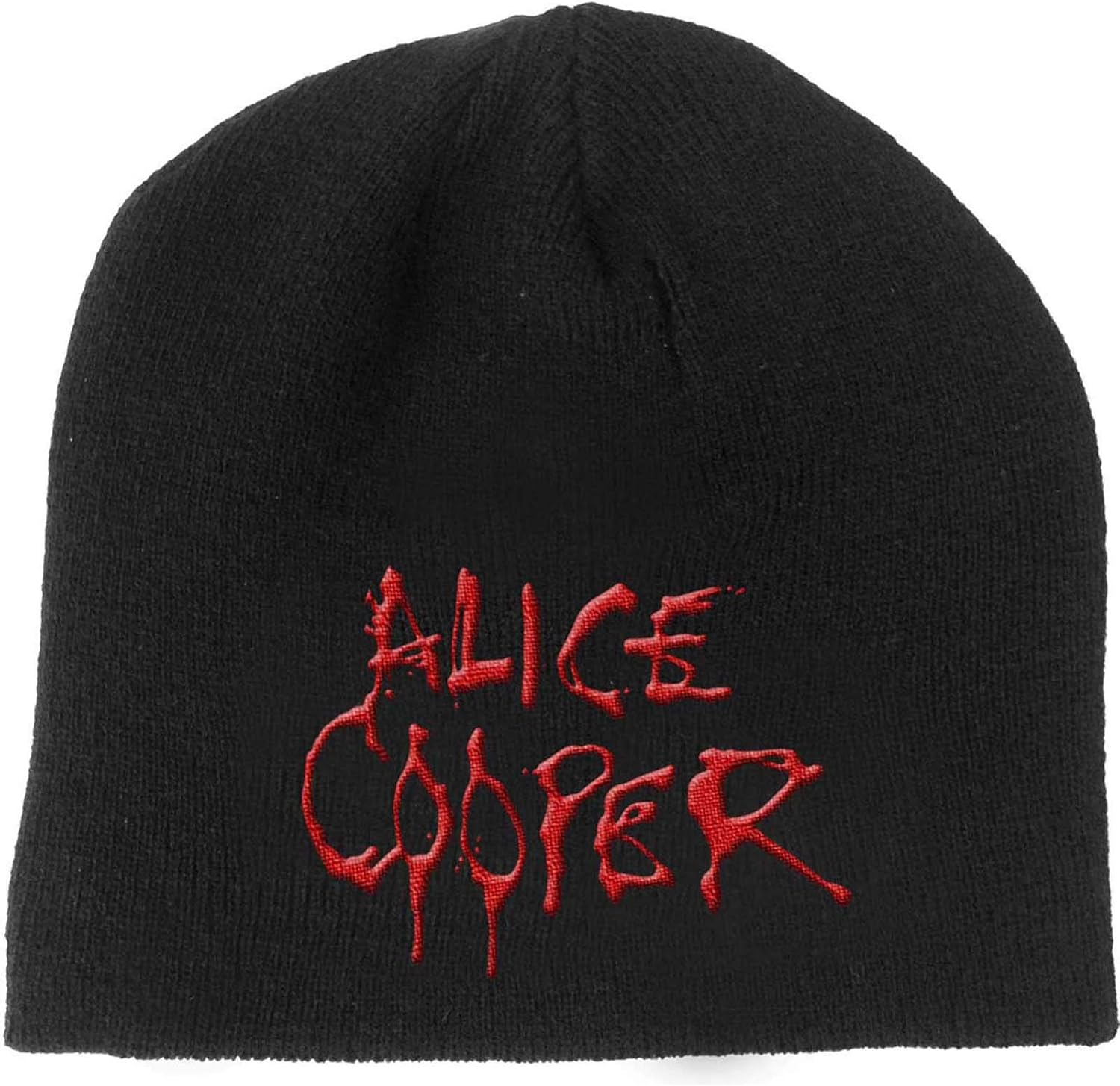 Alice Cooper Beanie Hat Dripping Band Logo Schools Out Official Black Size One Size