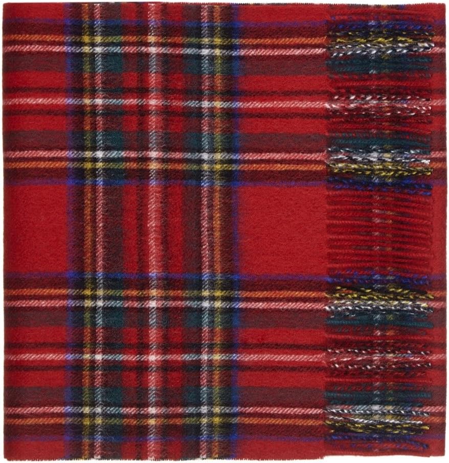 100% Lambswool Tartan Plaid Scarf