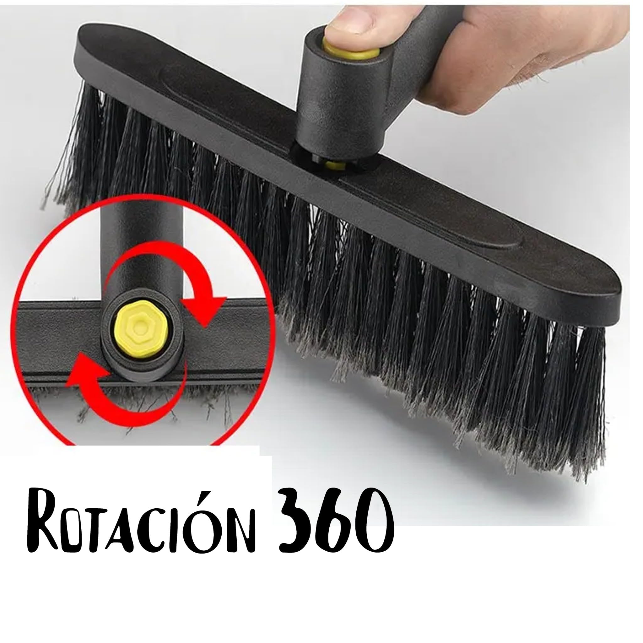 Bricoloco Raschietto per auto 3 in 1, girevole a 360°, telescopico per neve, ghiaccio e gelo (2)