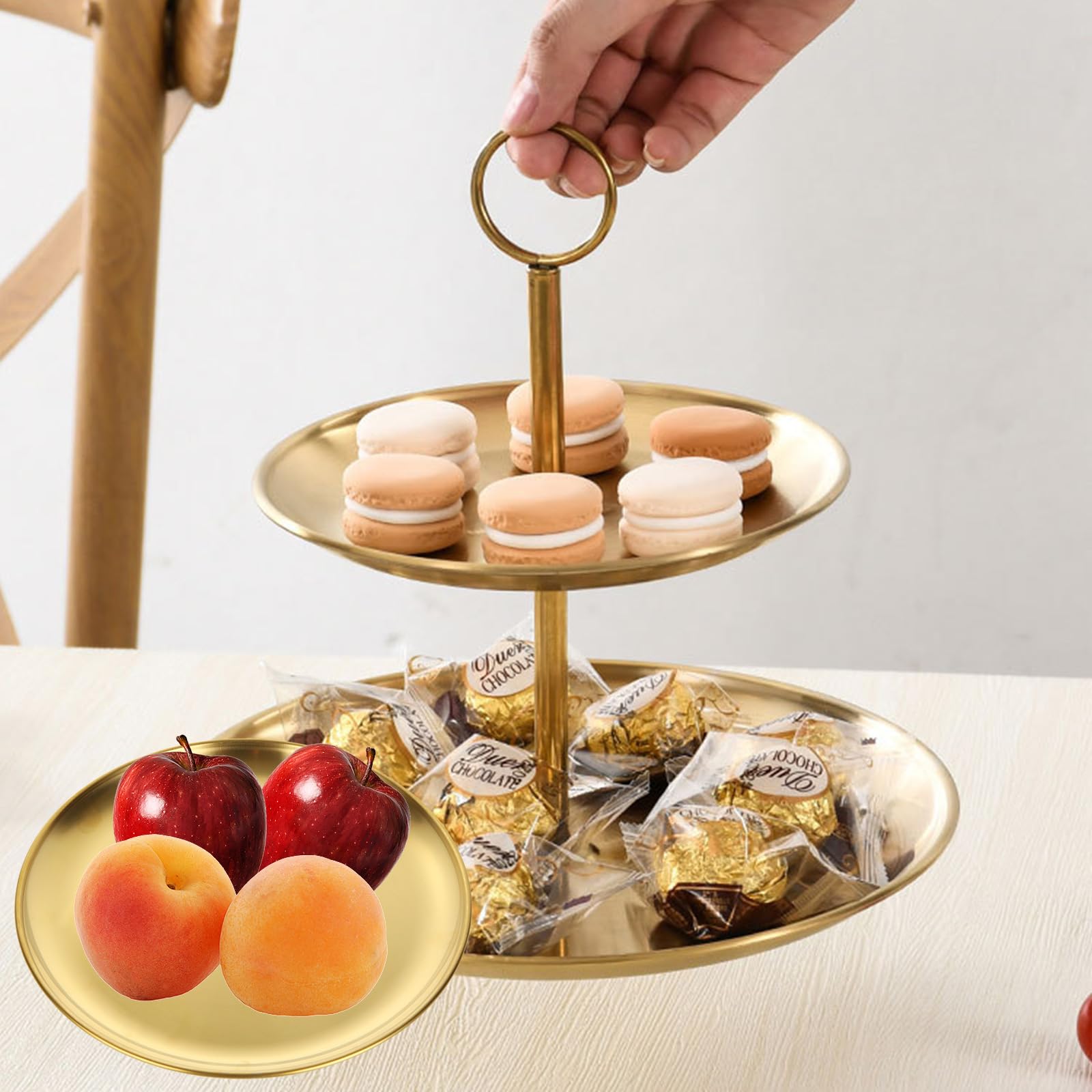 燕三条 ステンレス ケーキ スタンド ゴールド Amazon.co.jp: JMIATRY 3段メタルゴールドカップケーキスタンド2個