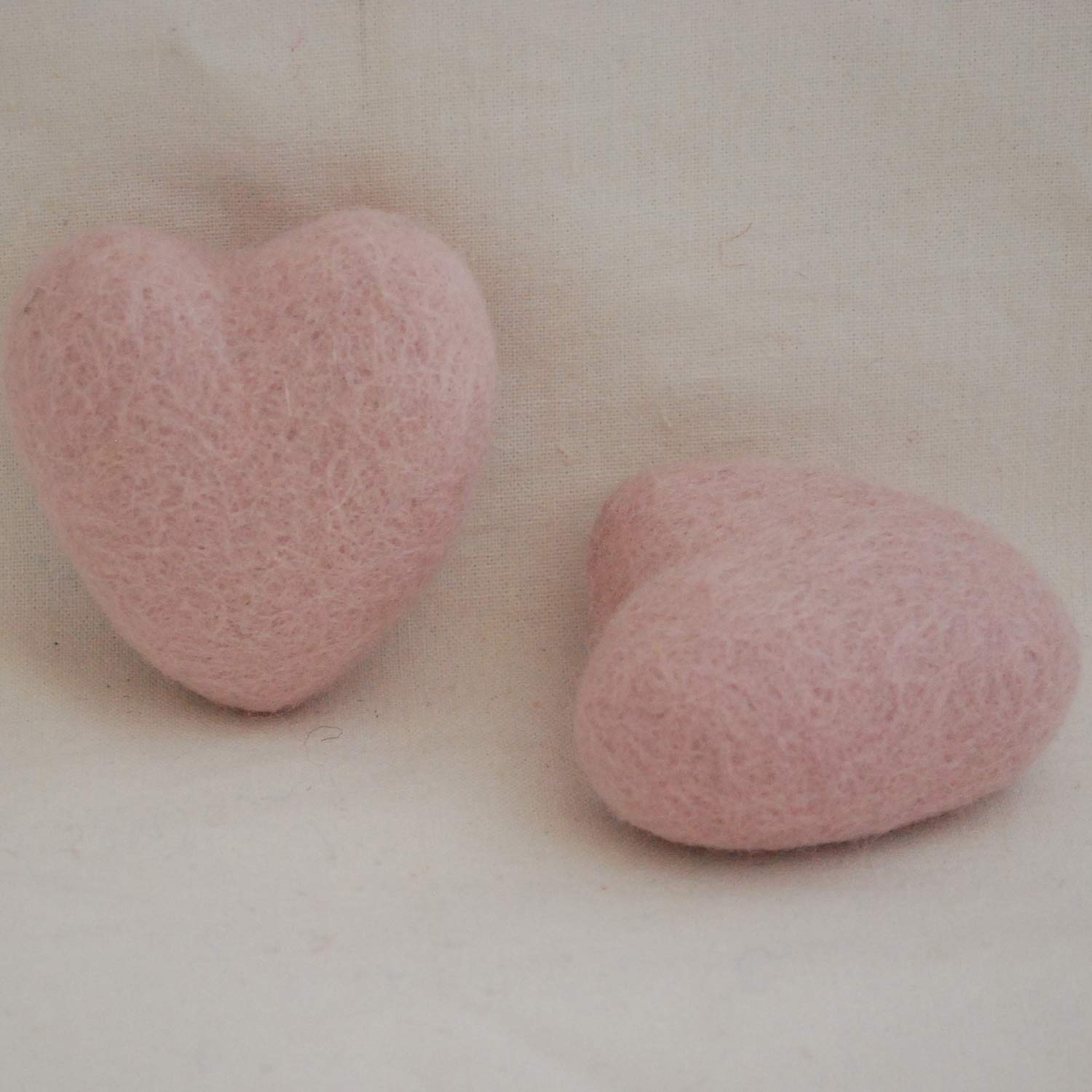 Oriental Direct based in Yorkshire 100% Wool Felt Hearts - 2 Felt Hearts - 6cm - Peach Blossom Pink