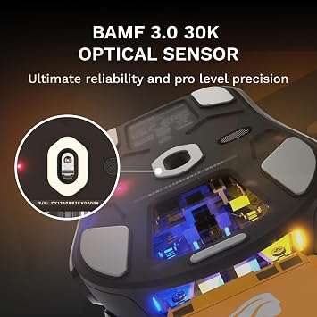 Glorious Oyun – Model O3 kablosuz oyun faresi – değiştirilebilir pil sistemi InfinitePlay, 8 K sorgu hızı, optik klik anahtarları (130 milyon), ultra hafif (66 g), 30 K DPI optik sensör, RGB – siyah