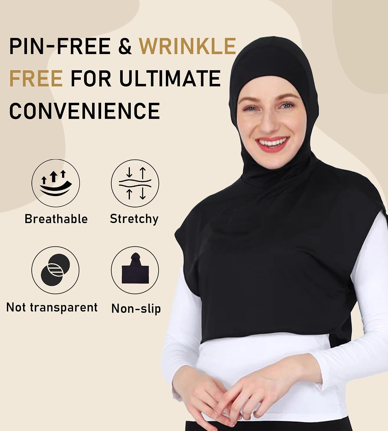 Women Hijab Undercap with Neck Cover