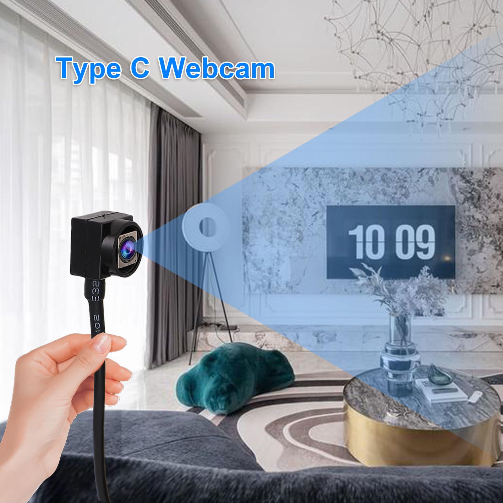 Tosuny Kamera Internetowa USB 8MP Autofocus, 1080p HD Streaming Eye Webcama do Konferencji Wideo na żywo, Wtyczki i Odtwarzania, Wbudowany Mikrofon, Szerokie Kompatybilne z Komputery