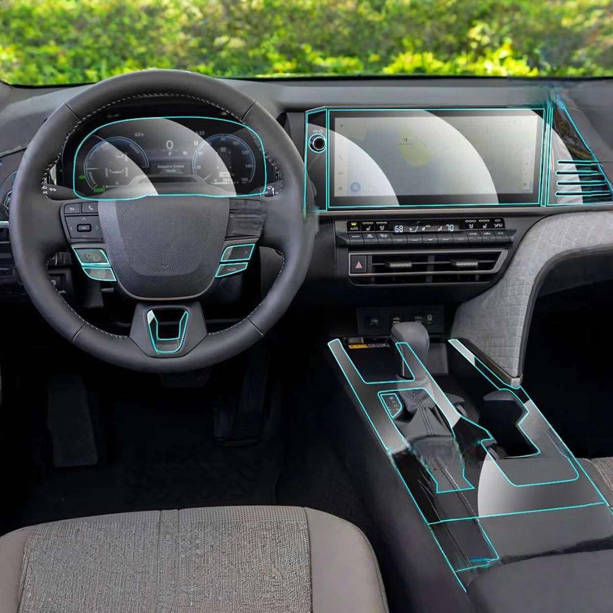 Car Interior Center Console Dashboard Navigation TPU Protector Film Anti-Scratch, for Toyota Camry 2025