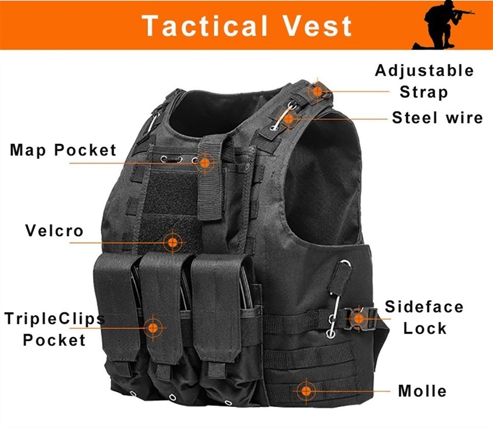 Chesoon Taktische Weste Outdoor Paintball Weste Fel Produktbild-Vorschau 7