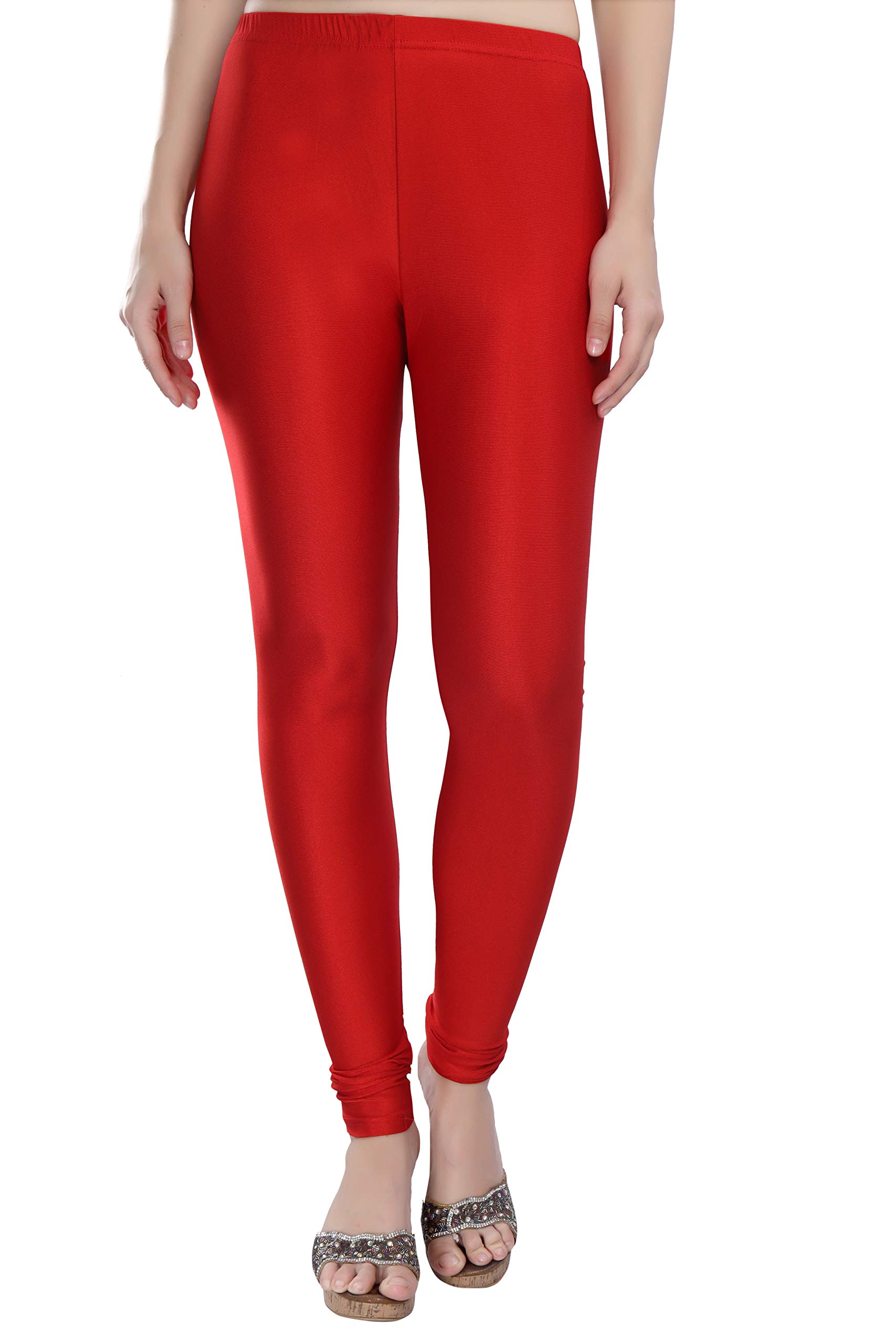 TRASA Women's and Girls Slim Fit Nylon Shining Lycra Churidar Leggings - Available Size - M, L, XL, 2XL, 3XL,4XL