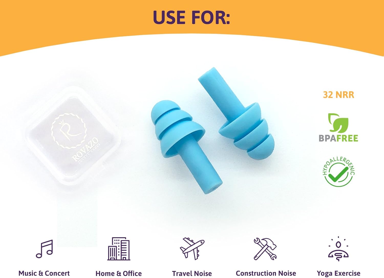 Get Special Price Reusable Silicone Ear Plugs - 2 Pairs - NRR 32, Waterproof, Hypoallergenic - Ultra Comfortable Noise Reduction Earplugs for Swimming, Concerts and Airplanes - Gift Travel Pouch Flash Sale Reusable Silicone Ear Plugs - 2 Pairs - NRR 32, Waterproof, Hypoallergenic - Ultra Comfortable Noise Reduction Earplugs for Swimming, Concerts and Airplanes - Gift Travel Pouch