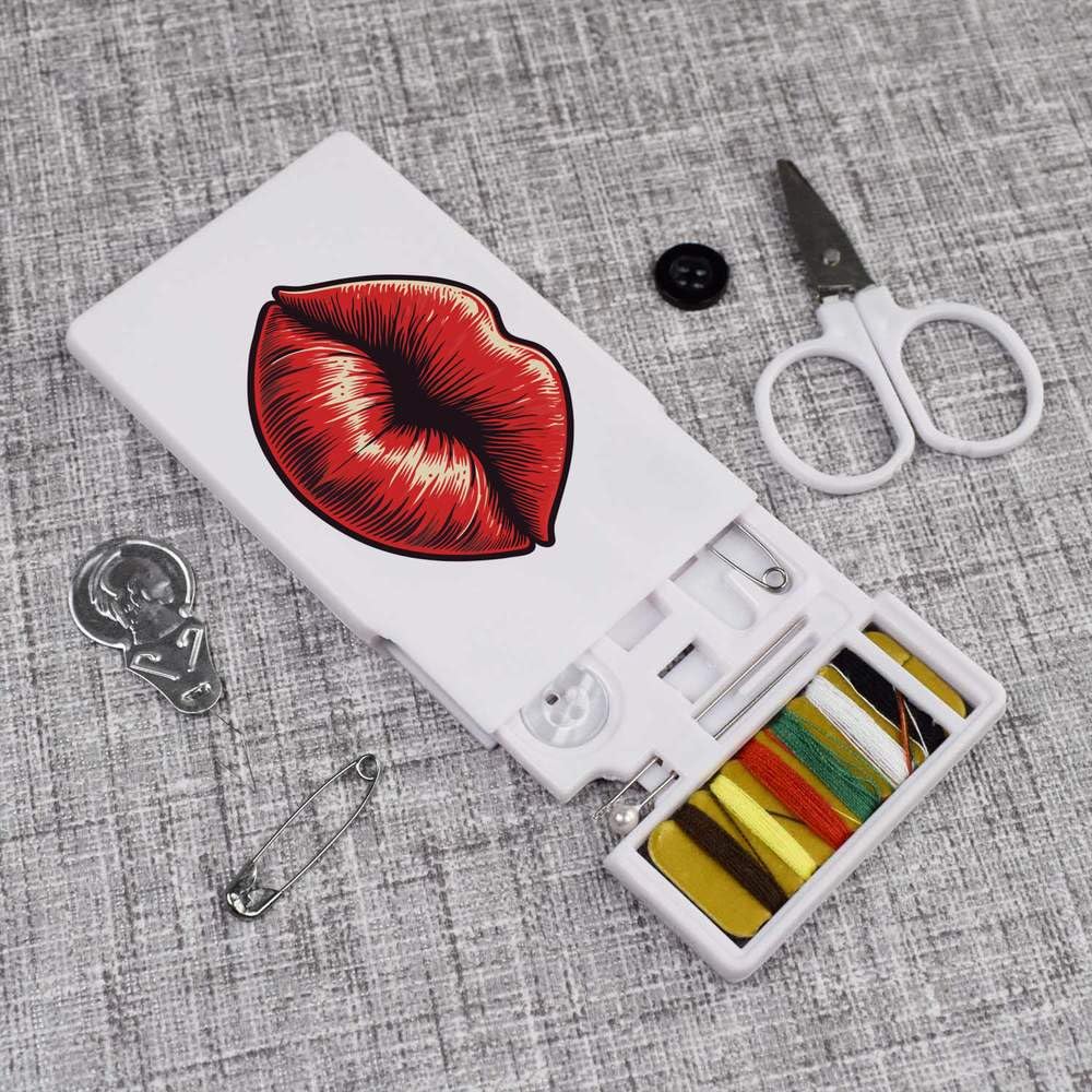 'Red Lips Kiss' Mini Travel Sewing Kit (SE00038223)