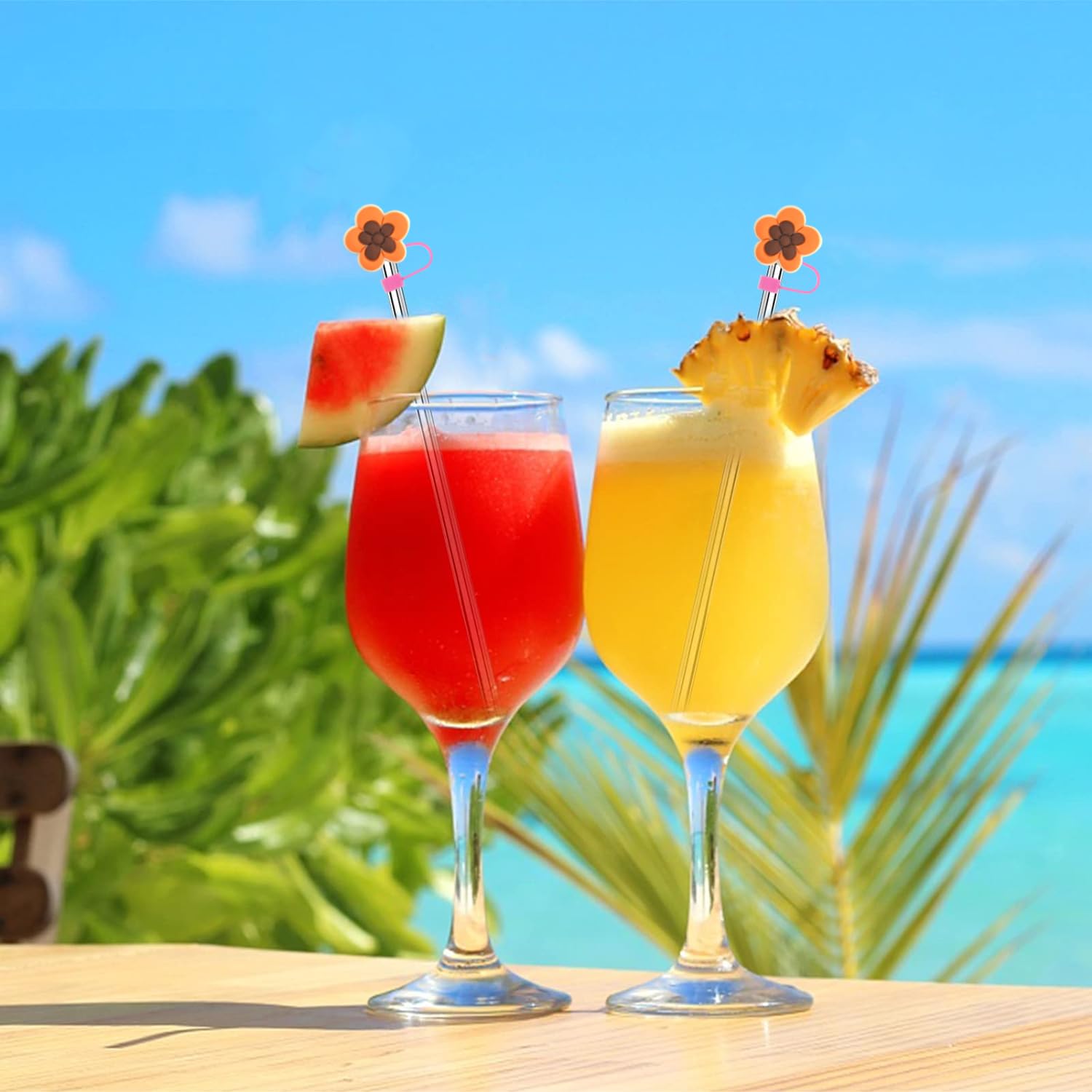 Couvre Paille Réutilisables,9 Bouchon Anti-poussière En