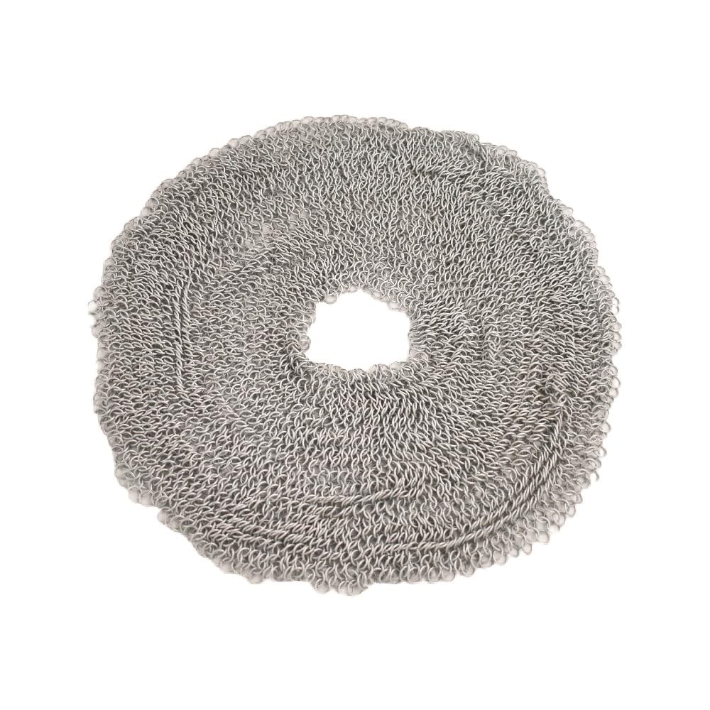 Bishop's Mantle Butted Chainmail Neck Protection Zinc Plated Silver