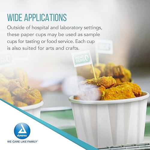Miniatura 5 de Dynarex Vasos de papel para medicina, 0.75 onzas, desechables, para píldoras y medicamentos, vasos de papel pequeños con bordes bien enrollados,