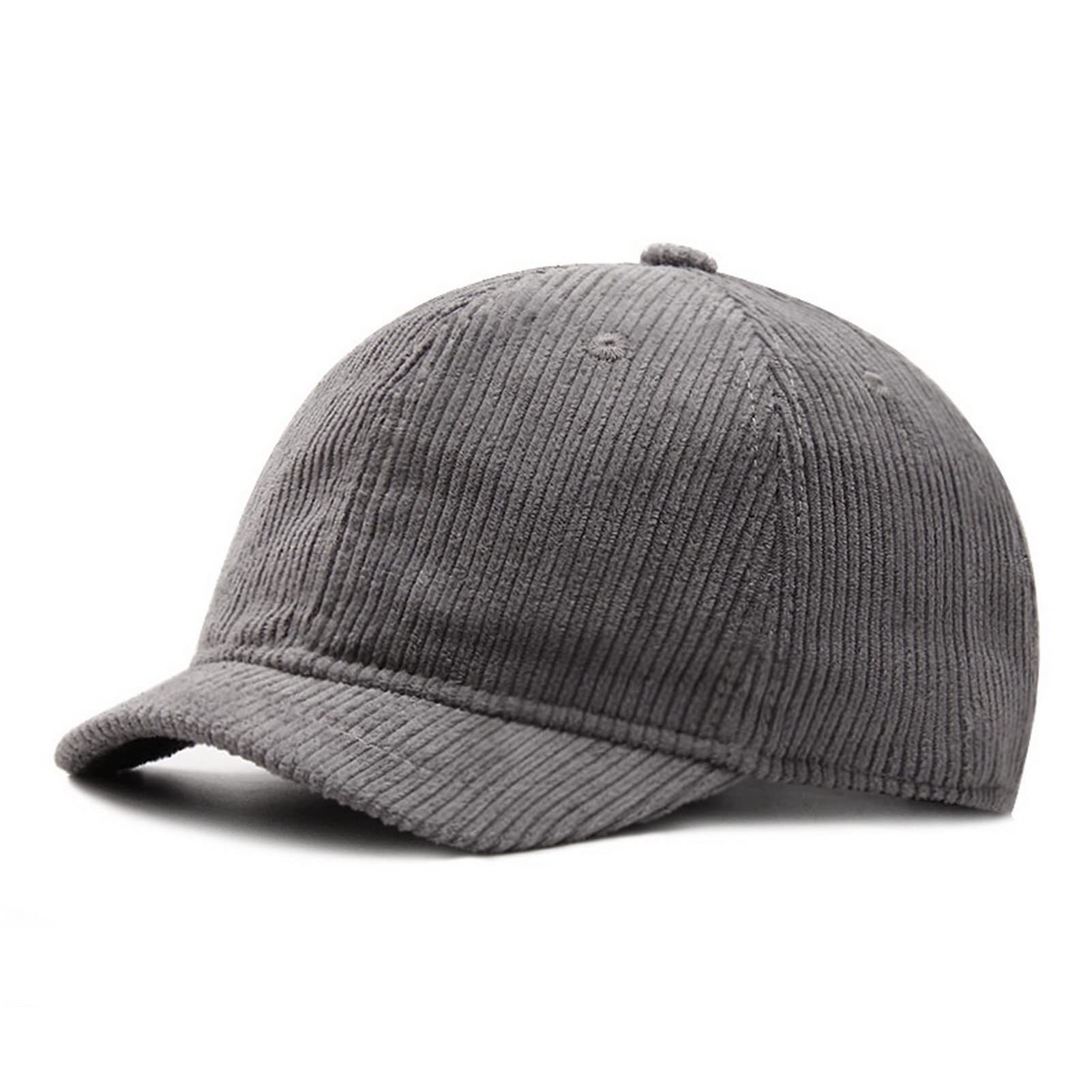 Faringoto Adjustable Solid Color Baseball Cap Women's Corduroy Curved Brim Sun Hat