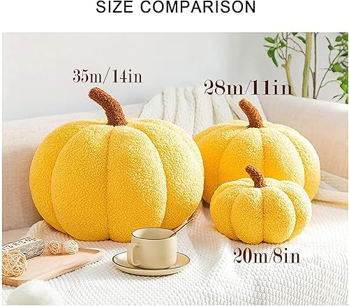 Miniatura 5 de Gupgi Peluche de calabaza de Halloween esponjosa, almohada decorativa de calabaza, almohada de sofá, regalo de calabaza suave para decoración del