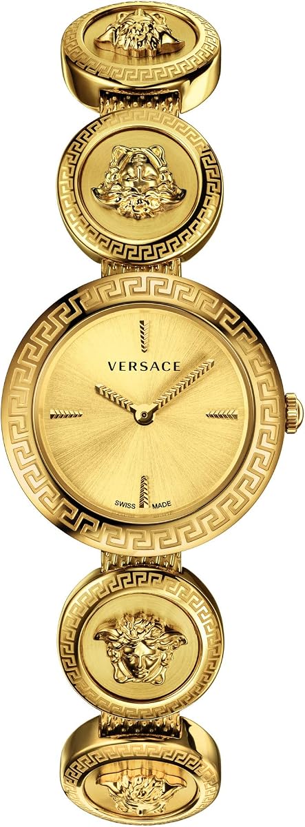 Medusa Stud Icon Collection Luxury Womens Watch Timepieces with a Gold Bracelet, Case and Dial