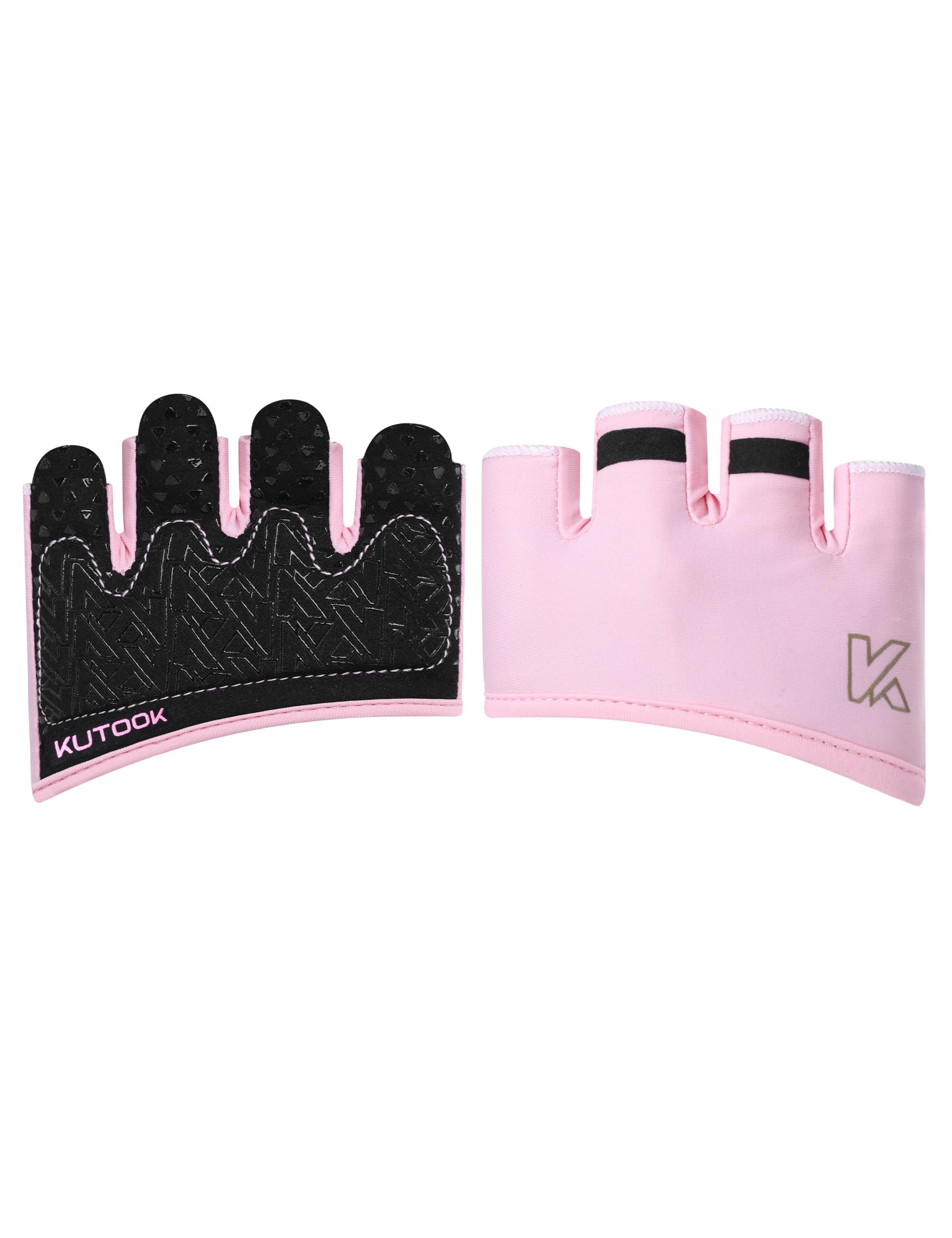 KUTOOK Gym Gloves Men Women Non-slip Breathable Fitness Gloves for Artistic Gymnastics Dumbbells Bodybuilding and Weight Lifting Unisex,Pink S