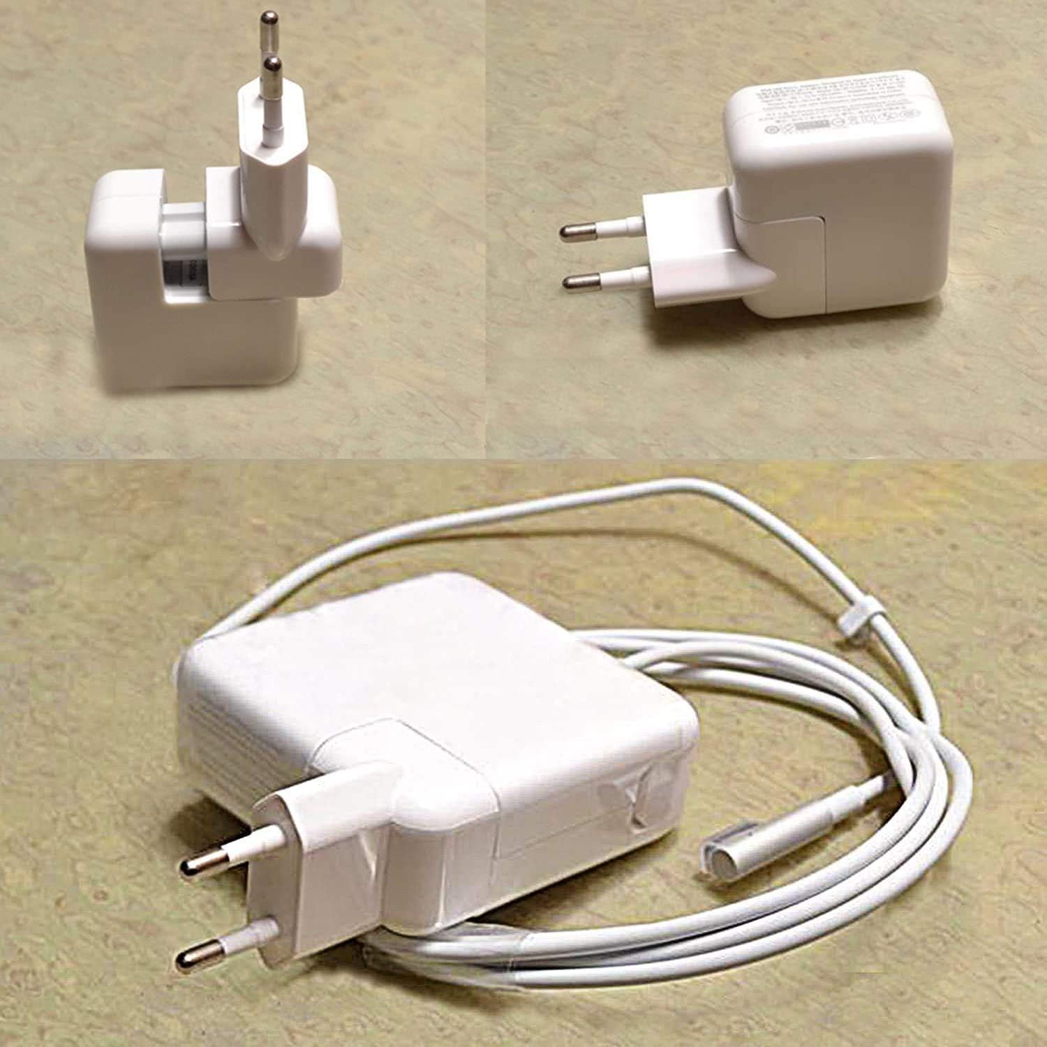 Adapter AC wtyczka europejska ładowarka podróżna konwerter złącze zastępcze do iPoda, iPhone'a, iPada, tabletów, MacBooka AC zasilacz (1 x wtyczka UE) biały