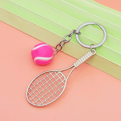 Amazon.co.jp: リアルなテニスラケットキーホルダー亜鉛合金スポーティ