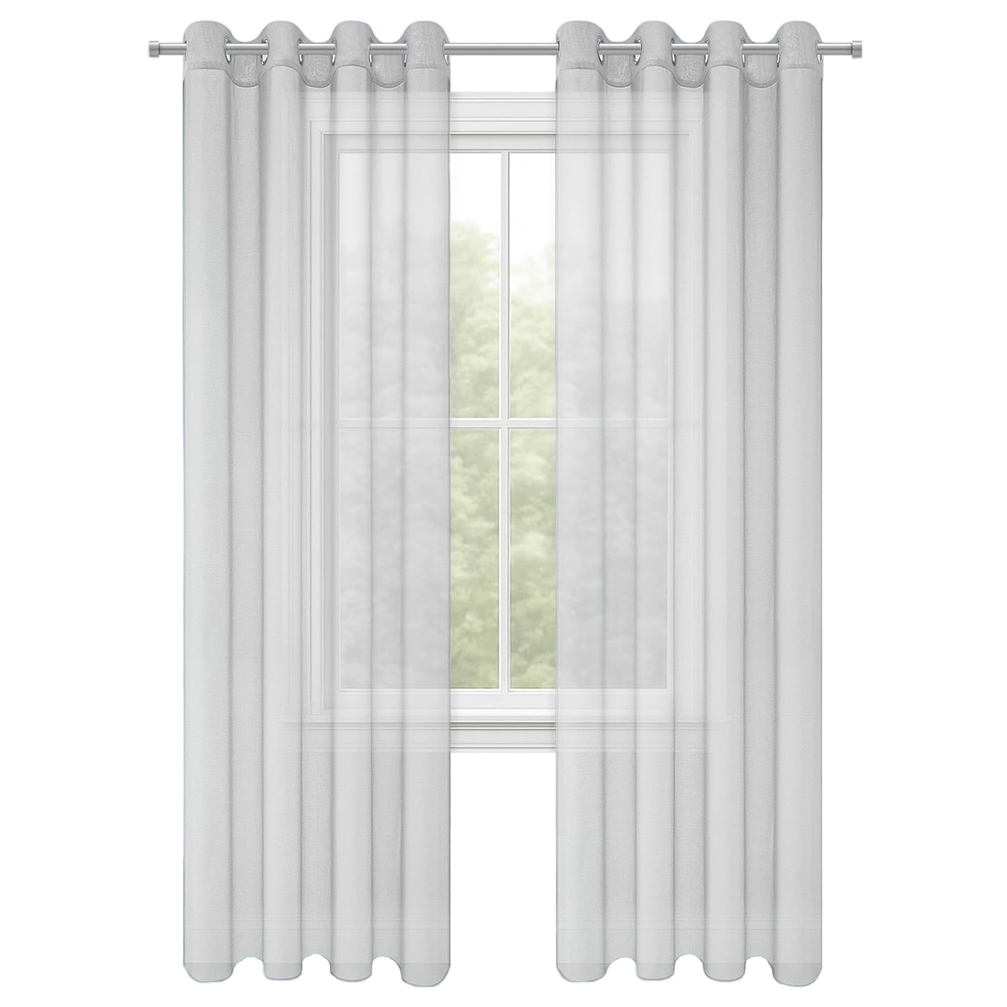 Voilages oeillets élégants anti-regards pour illuminer le salon moderne