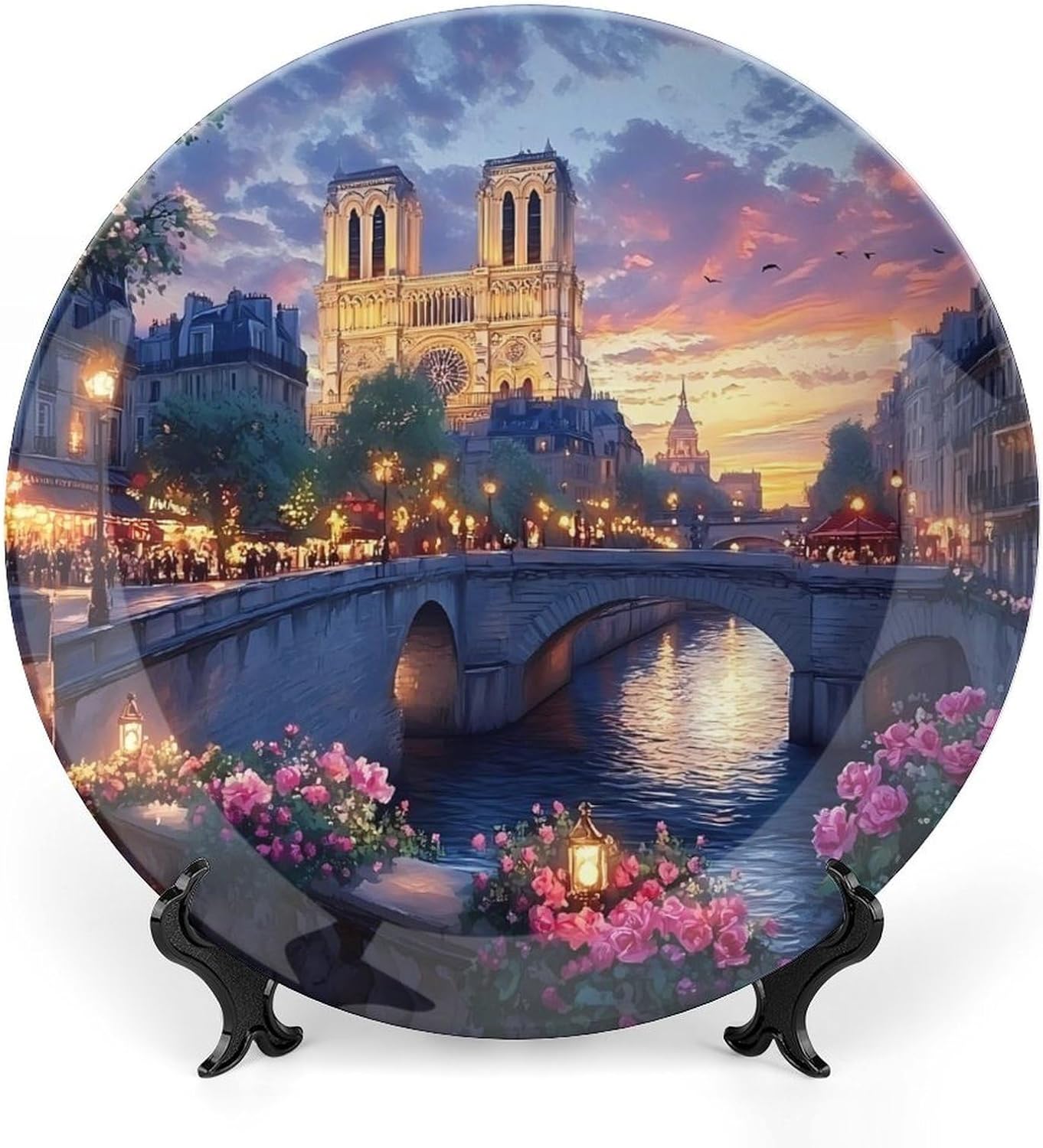 Afternoon by Seine Decorative Plate Tray Decor Trinket Dish Bone China Dinner Plates for Home Office Kitchen