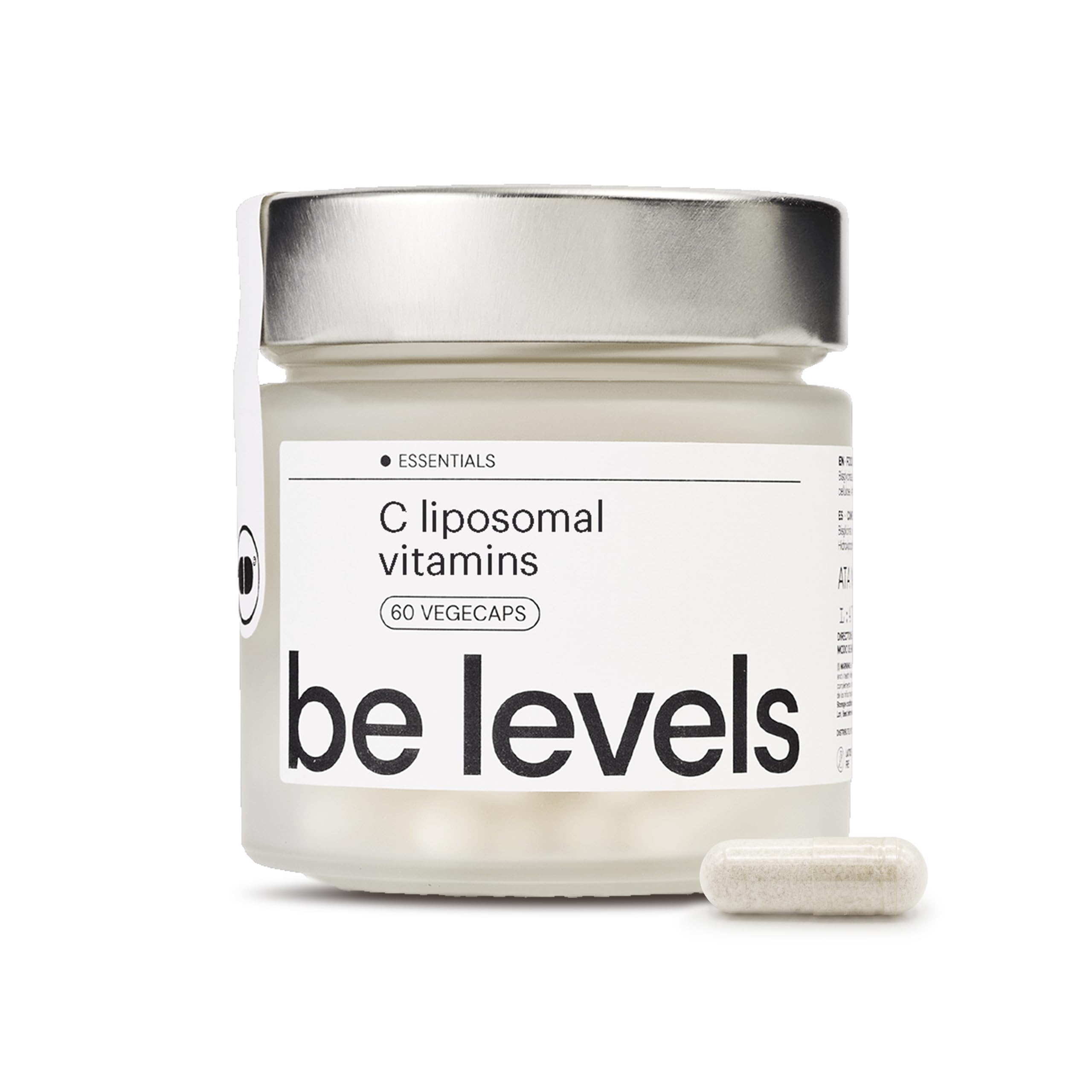 Vitamin C Liposomal Gepuffert Hochdosiert 60 Kapseln Verbesserte Aufnahme dank Liposovit® Immunsystem + Antioxidativer Schutz + Kollagenproduktion Vegan + Laktosefrei be levels