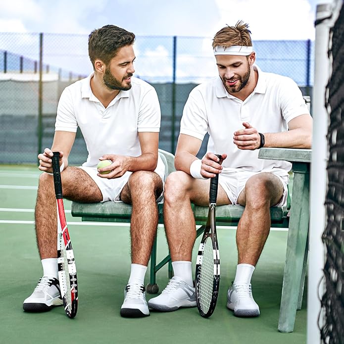 Overall, the FitVille Wide Pickleball Shoes for Men are a top choice for players who need a wider fit and added support during their matches. Whether you're a seasoned player looking for a reliable pair of shoes or a beginner trying to improve your game, these sneakers are a great option to consider. Description by ChatGPT.