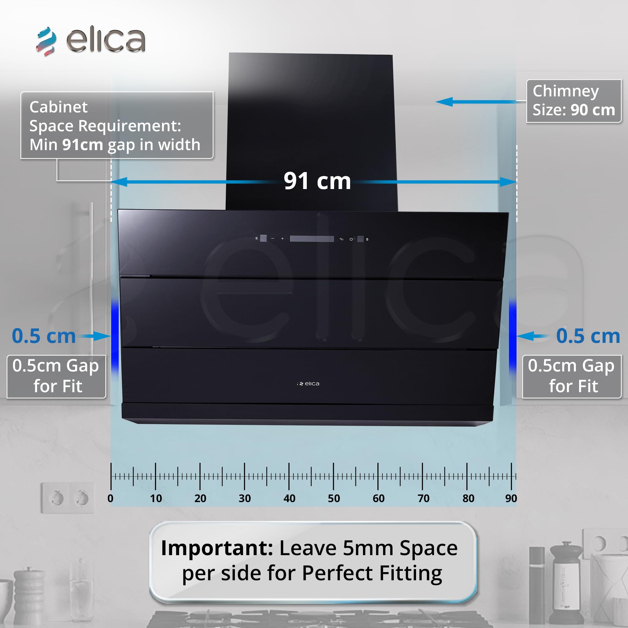 Elica 90cm Chimney - Powerful & Filterless -6