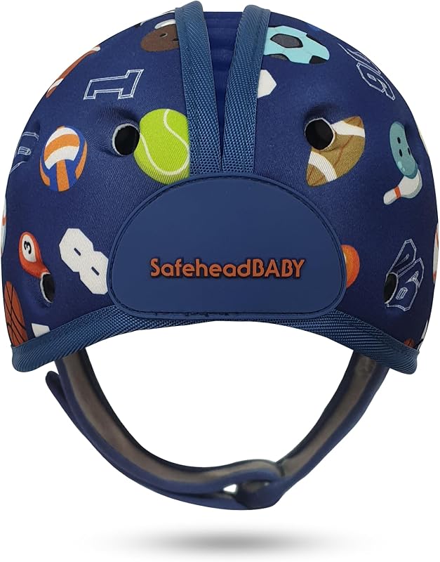 Soft Baby Head Protector Helmet for Crawling and Walking 7–24 Months – Ultra-Lightweight & Breathable Infant Safety Helmet That Grows with Your Baby (Head Circ. 40–52 cm) – Sporty Blue