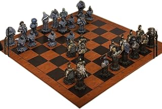 Lands Between Chess Set – Elden Ring Collector's Edition (32 Pieces + Board) Hand-Painted Figurines Golden Order vs. Carian Faction (Full 32-Piece Monochrome Chess Set (Includes Free Board))