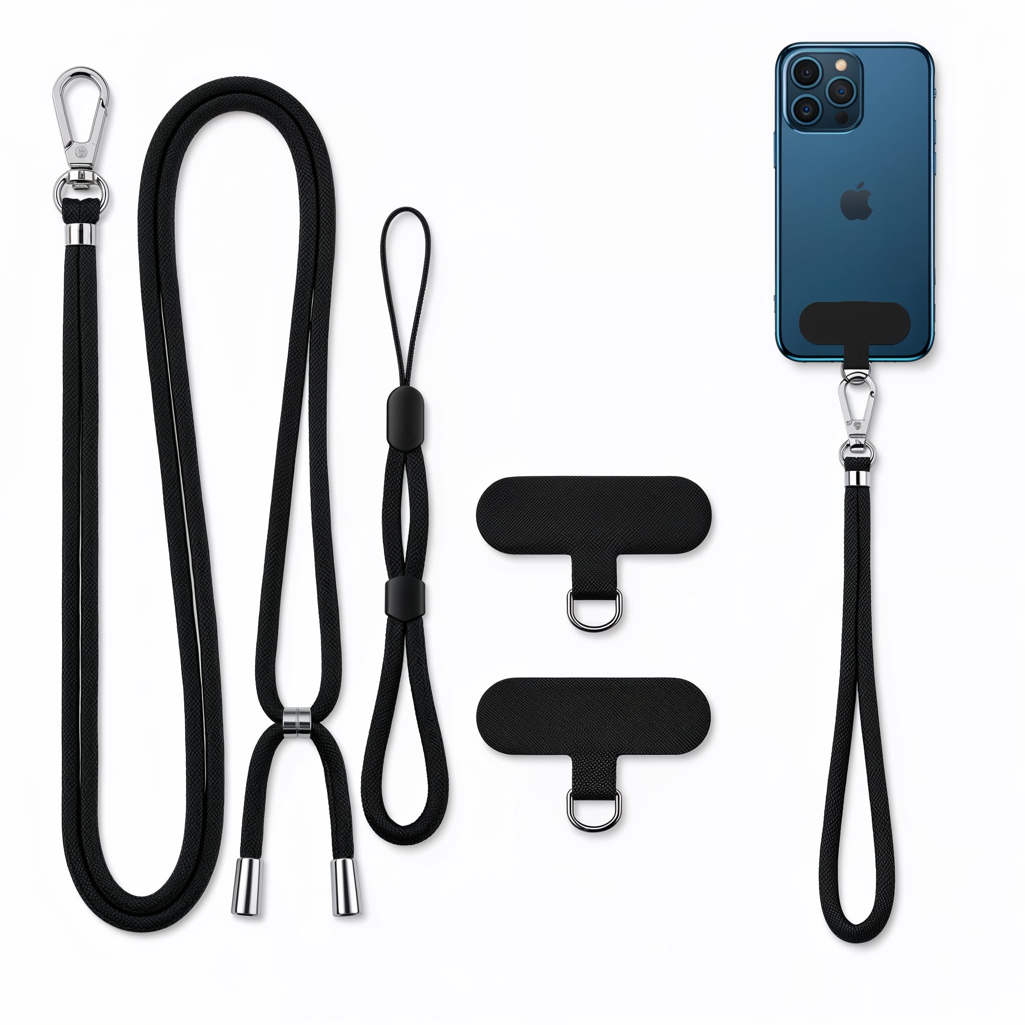Phone Lanyard Strap for Mobile – Adjustable Neck & Wrist Crossbody Sling with 2 Adhesive Inserts | Universal Nylon Mobile Chain for Most Phone Cases (Case Not Included)-picture-34