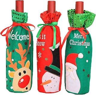 Borsa Per Bottiglia Di Vino Pupazzo Di Neve Borsa Per Bottiglia Di Renna Sacchetti Di Vino In Bottiglia Di Natale Vesti La Borsa Regalo Del Vino per Regali Di Nozze Bottiglia Di Vino Rosso Di Natale