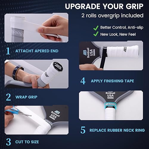 Miniatura 8 de Paletas de pickleball de fibra de carbono aprobadas por USAPA de nivel profesional para jugador agresivo y ofensivo, raqueta de pickleball con