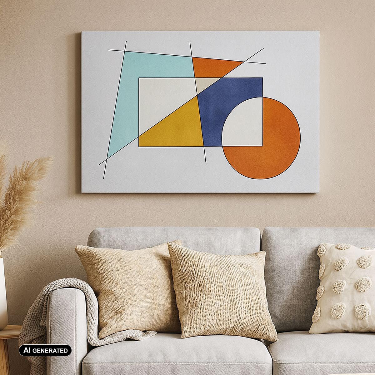 ARTTOR Cuadro Decorativo 100x70cm Moderno Horizontal Abstracto - 5907