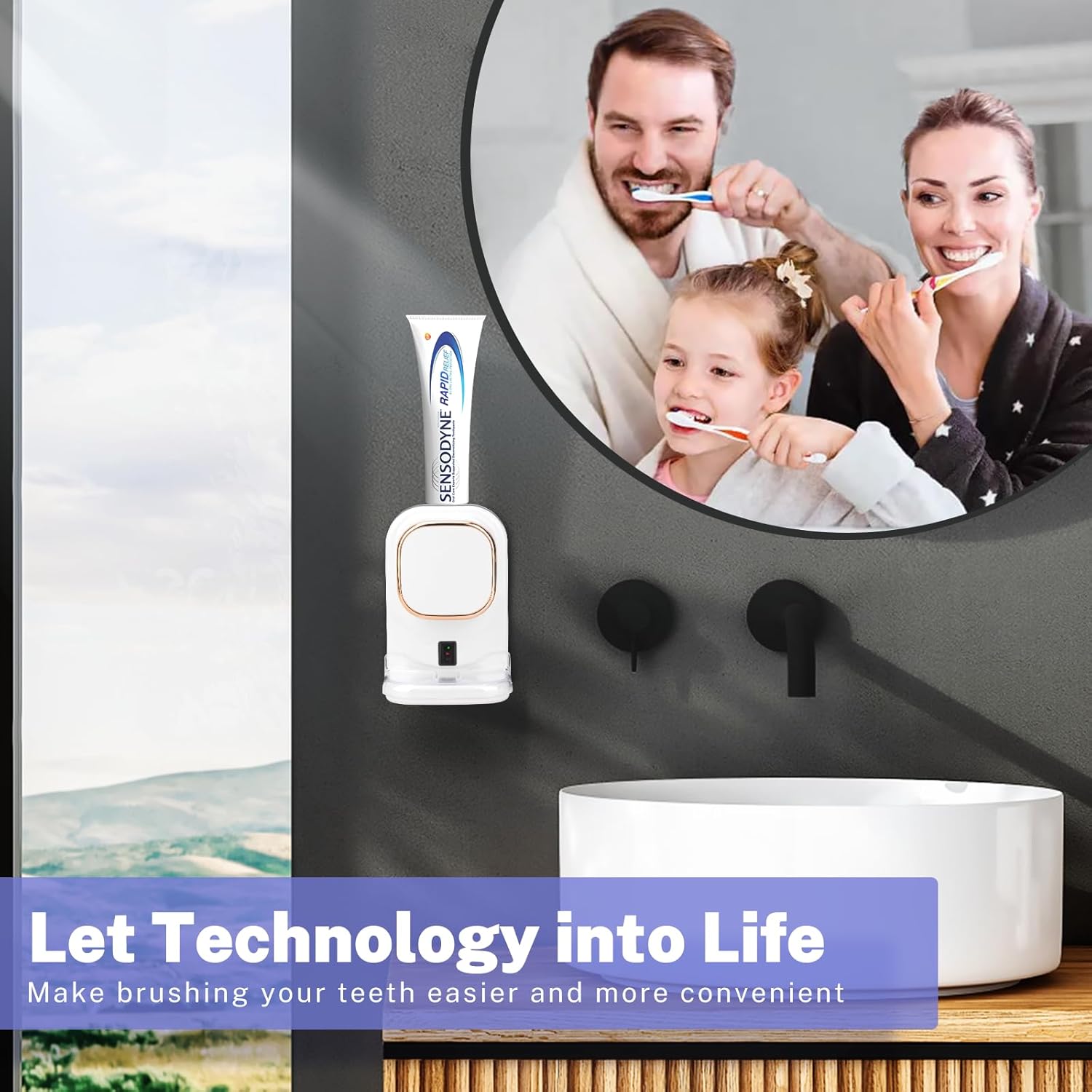Automatic Tootaste Dispenser, Wall Mounted Electric Tootaste Dispenser