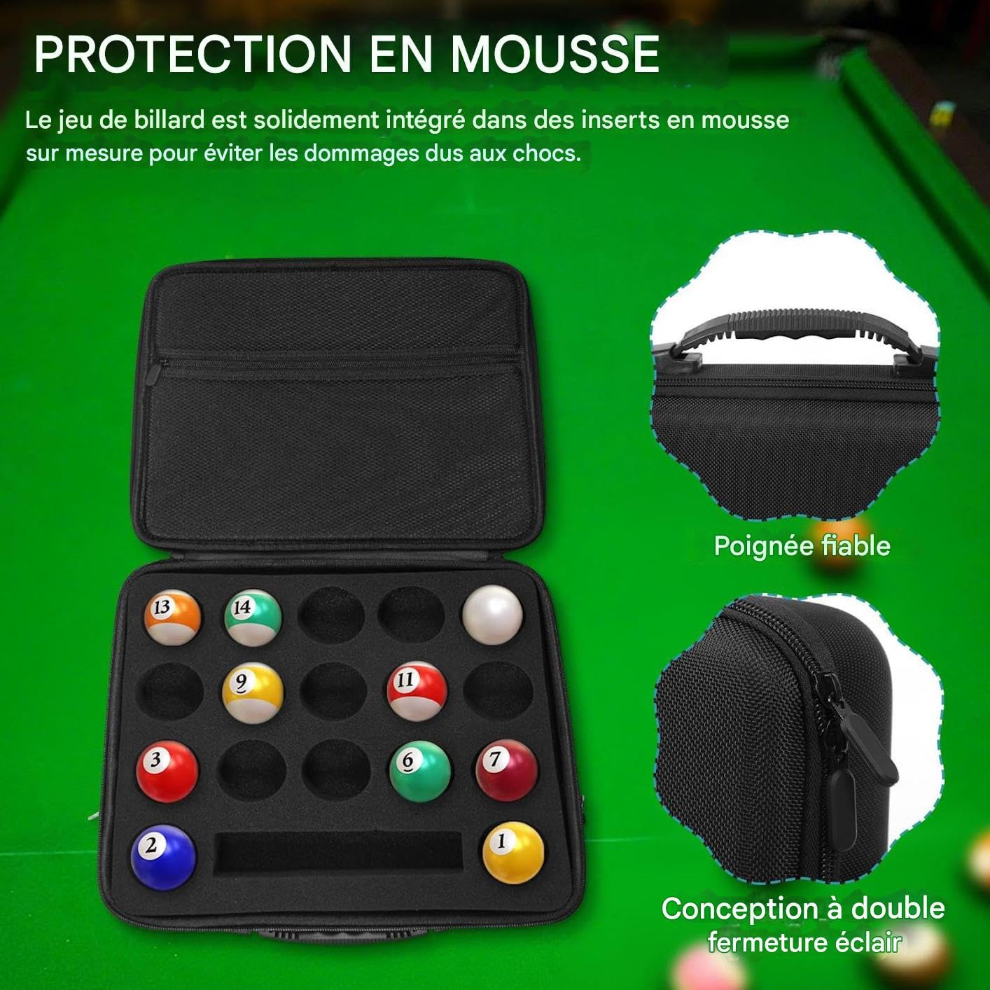Estuche Para Bolas De Organizador Portátil De Gran Capacidad | Bolso De Transporte Acolchado Para Para Clubes Entrenamiento En Casa Bar Deportivo Sala Recreo Viajeros Hombres Y Mujeres