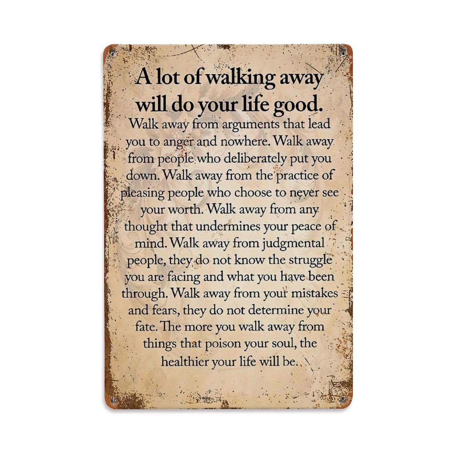 Jdyaojiesheng Vintage Textured Background Pattern Tin Sign Retro Metal Wall Decor Metal Poster, Home Bar Garage Farmhouse Cafe Wall Art Decoration 8X12inches