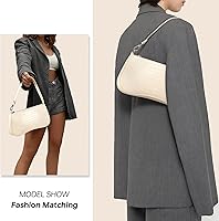 Vista 3 de Bolsos de hombro para mujer, bolso pequeño con patrón de cocodrilo clásico retro para uso diario Beige